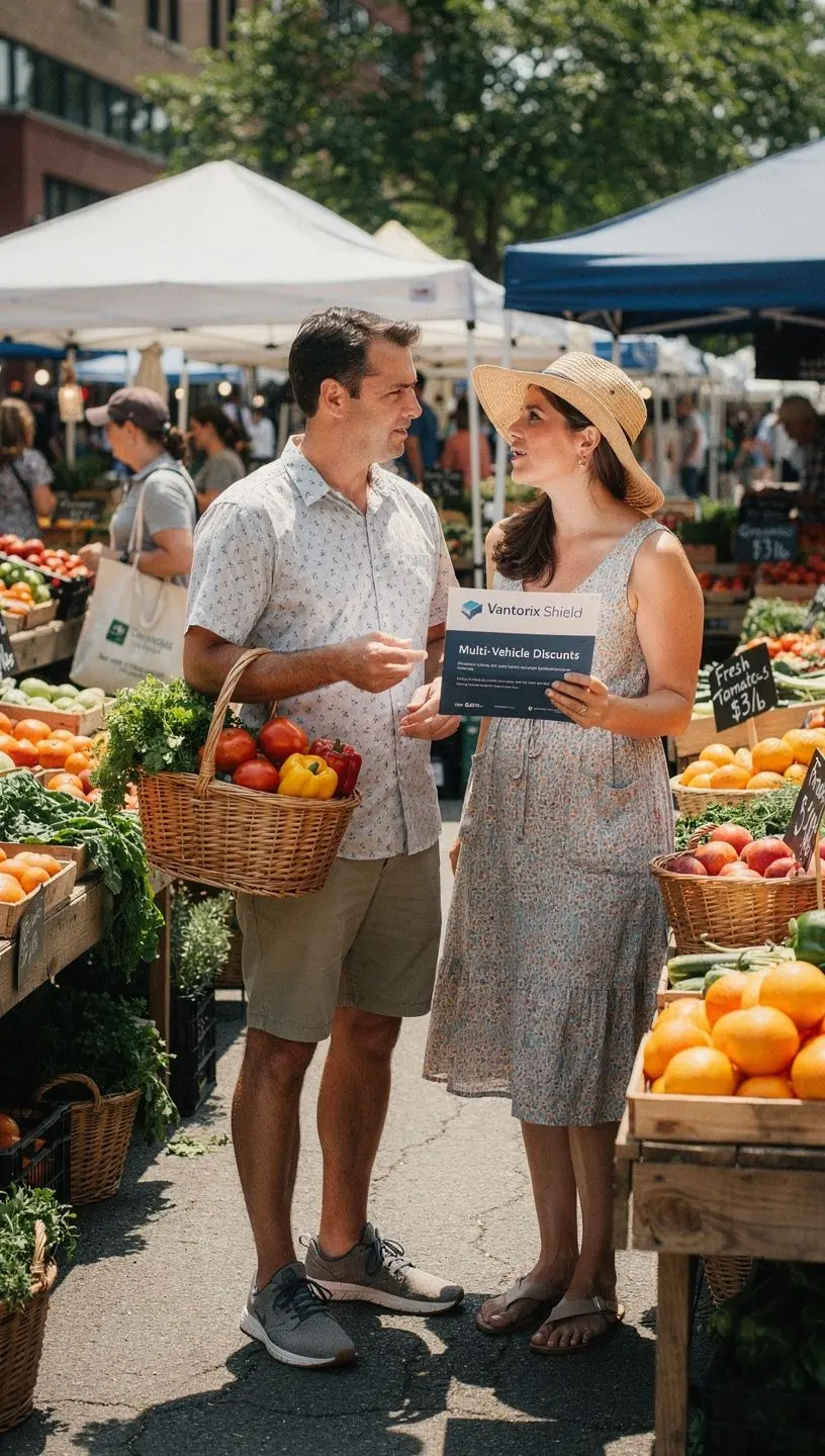Szczęśliwy kierowca odbierający dokumenty ubezpieczeniowe w biurze.
