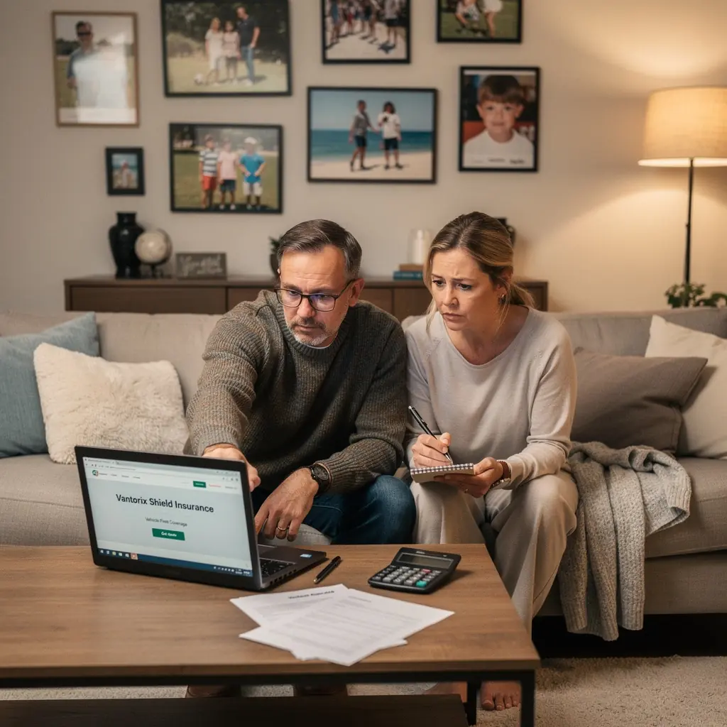 Zabezpieczenie samochodowe w USA z widokiem na nowoczesne pojazdy.